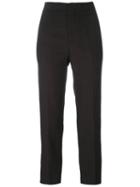 Aspesi - Cropped Trousers - Women - Linen/flax/viscose - 38, Women's, Black, Linen/flax/viscose