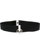 Dsquared2 Elastic Waist Belt, Women's, Size: 75, Black, Goat Skin/polyester/brass