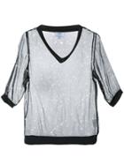Lydia L. - Sibyla Shooting Stars Cropped Top - Women - Silk - 34, Black, Silk