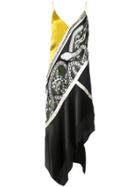 Barbara Bui Asymmetric Snake Patterned Dress - Yellow & Orange