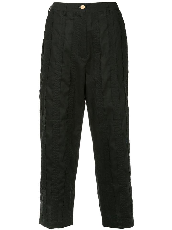 Aleksandr Manamïs Cropped Trousers - Black