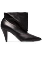 Givenchy Black 80 Foldover Leather Ankle Boots