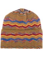 Missoni - Patterned Beanie - Men - Nylon/wool - One Size, Nude/neutrals, Nylon/wool