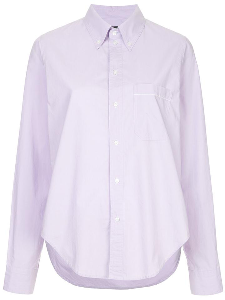 Bassike Button Up Shirt - Pink & Purple