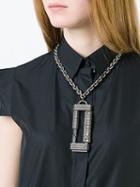 Lanvin Oversized Pendant Necklace, Women's, Metallic, Tin/brass/copper/glass