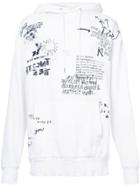 R13 Printed Typography Hoodie - White