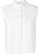 Alberta Ferretti Mandarin Collar Embroidered Shirt