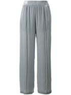 Ganni 'hayden' Velvet Trousers, Women's, Size: Small, Blue, Silk/rayon