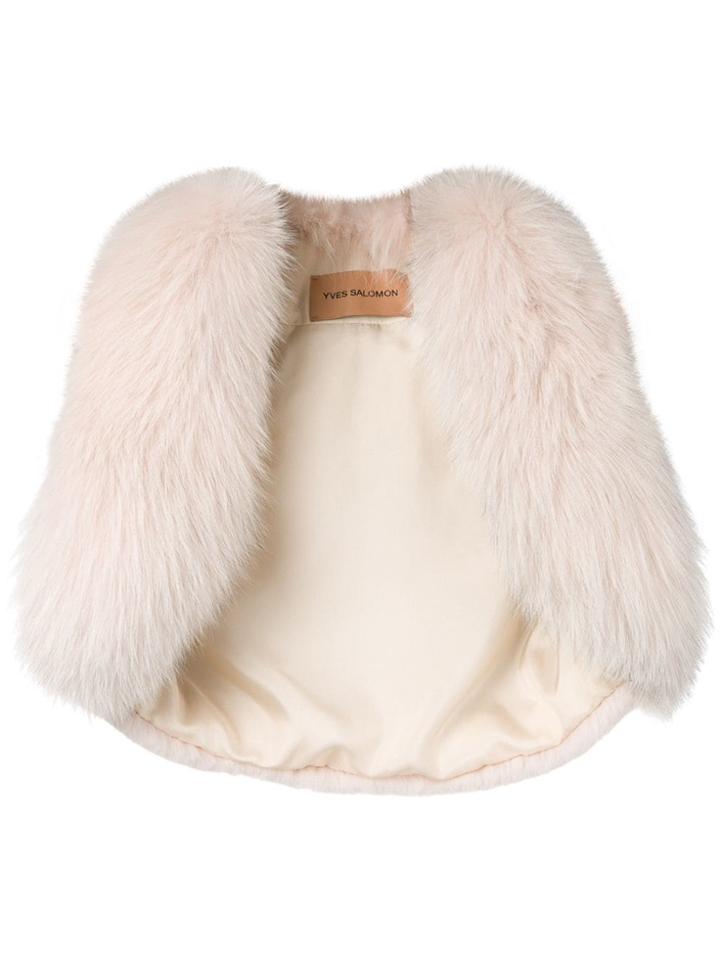 Yves Salomon Cropped Fur Gilet - Neutrals