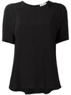 Dondup Plain T-shirt, Women's, Size: 40, Black, Silk/viscose