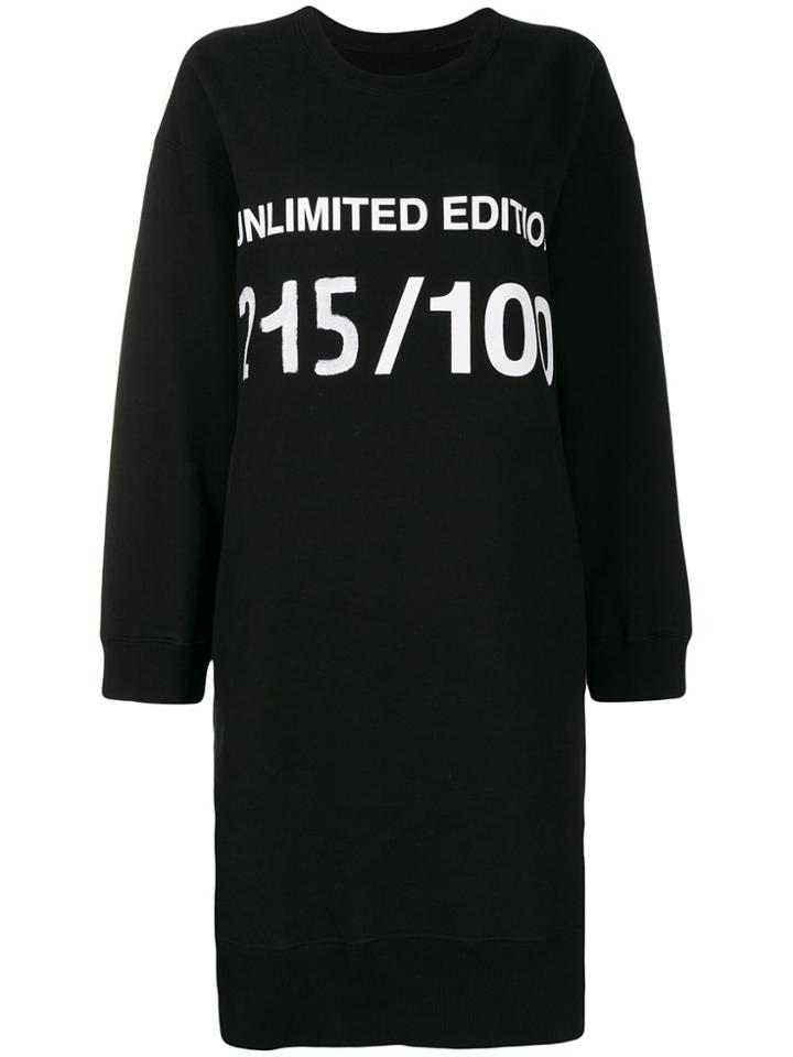 Mm6 Maison Margiela Unlimited Edition Sweatshirt Dress - Black