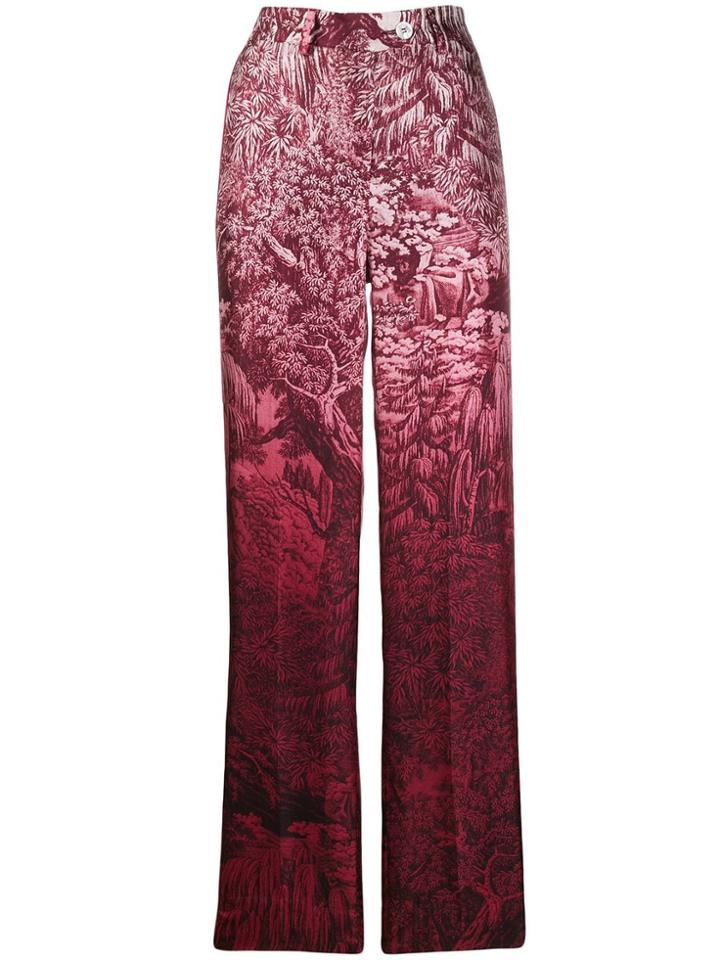 F.r.s For Restless Sleepers Patterned Straight-leg Trousers - Red