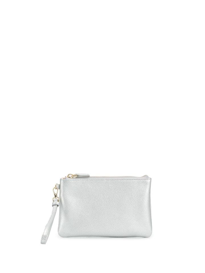 Coccinelle Mini Clutch Bag - Silver
