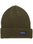Hackett Ribbed Knit Beanie - Green