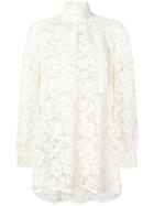 Valentino Sheer Lace Blouse - White