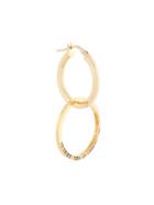 Lara Melchior 24kt Gold Embellished Double Hoop Earring - Metallic