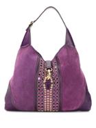 Gucci Pre-owned 2000's Glass Studded Tote - Purple