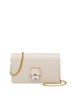 Miu Miu Miu Solitaire Crystal Clutch - White