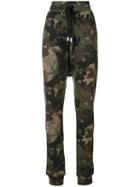Haculla Camouflage Print Track Pants, Women's, Size: Medium, Green, Cotton