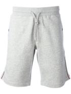 Moncler Signature Trim Shorts, Men's, Size: Small, Grey, Cotton