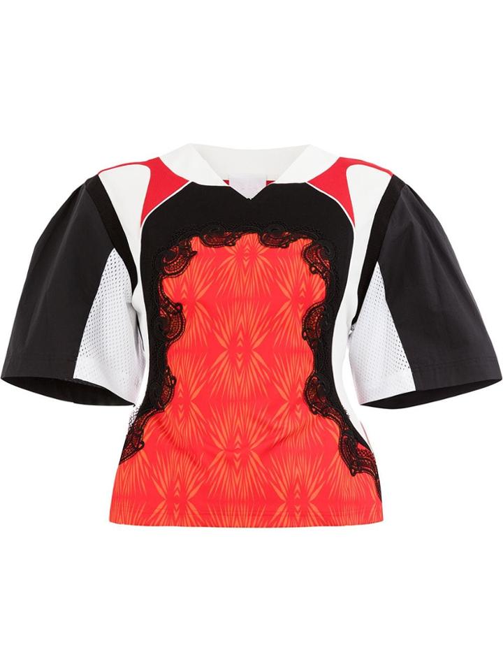 Koché Lace Trim Blouse - Red