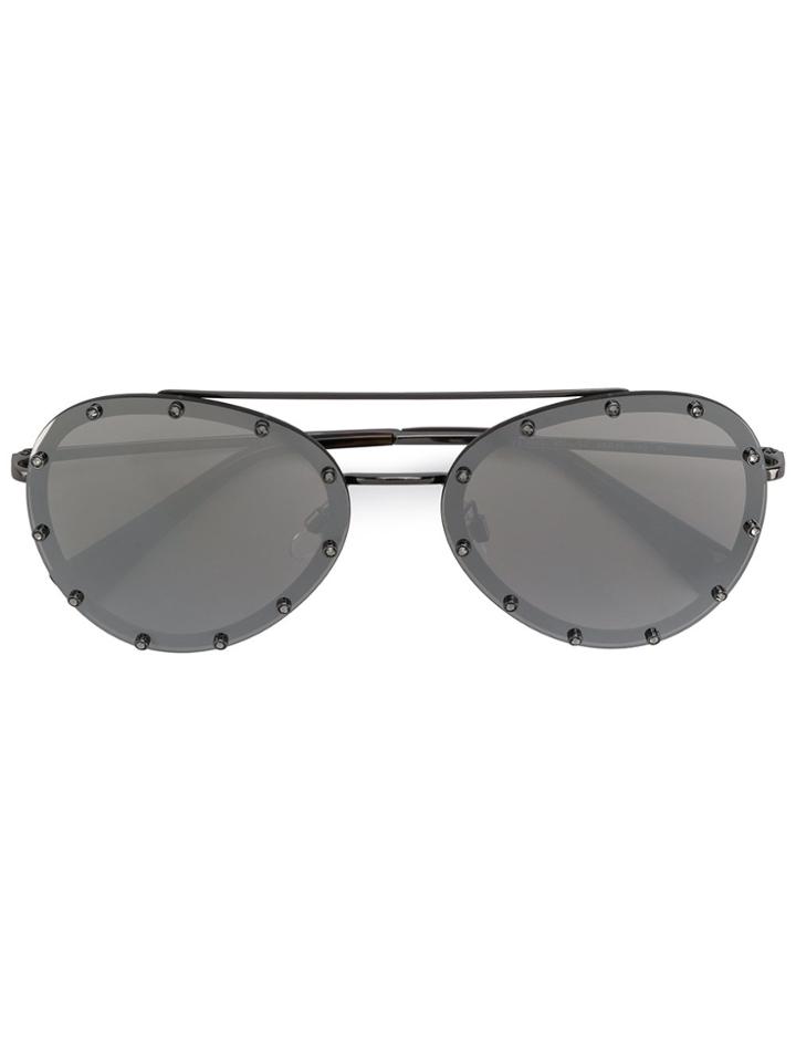 Valentino Eyewear Valentino Garavani Rockstud Aviator Sunglasses -