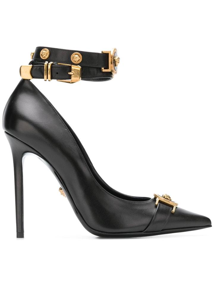 Versace City Stud Pumps - Black