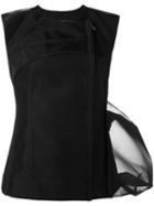 Rick Owens - Asymmetric Fitted Jacket - Women - Cotton/polyamide - 40, Black, Cotton/polyamide