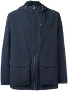 Eleventy Hooded Jacket, Men's, Size: Large, Blue, Polyamide/spandex/elastane/cupro