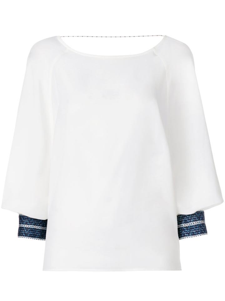 Zeus+dione Contrast-cuff Blouse - White
