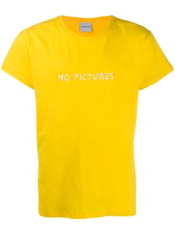 Nasaseasons No Pictures Embroidered T-shirt - Yellow
