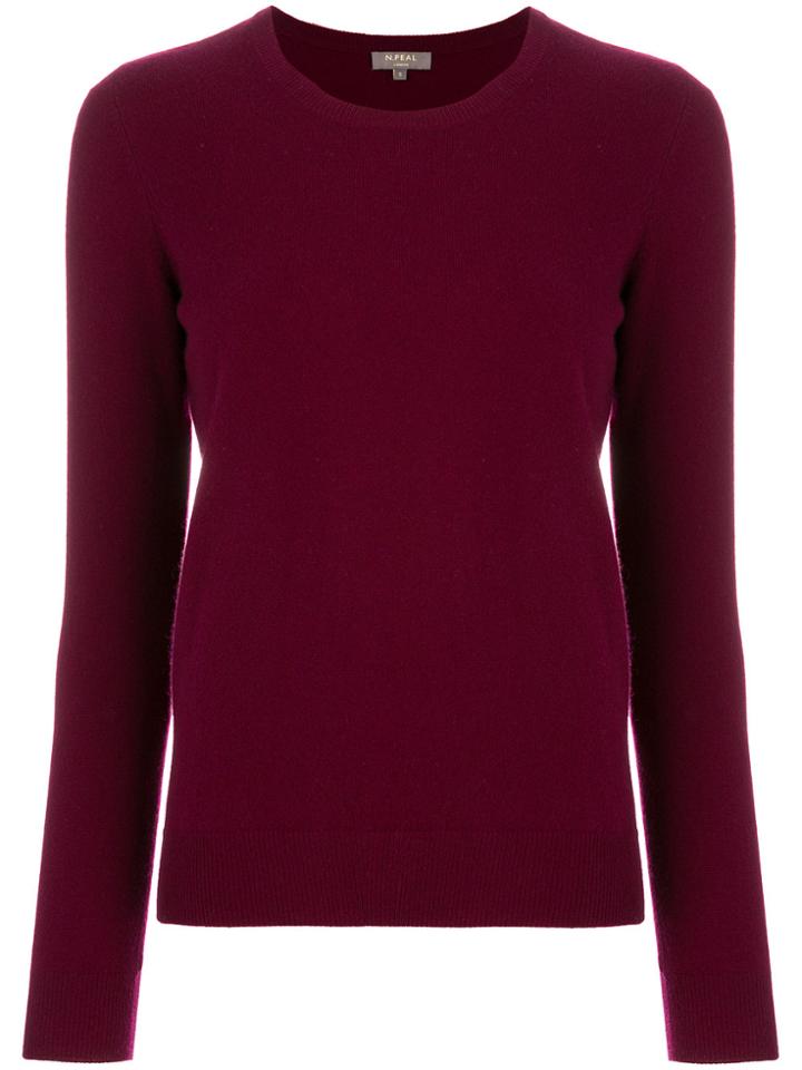 N.peal Round Neck Sweater - Red