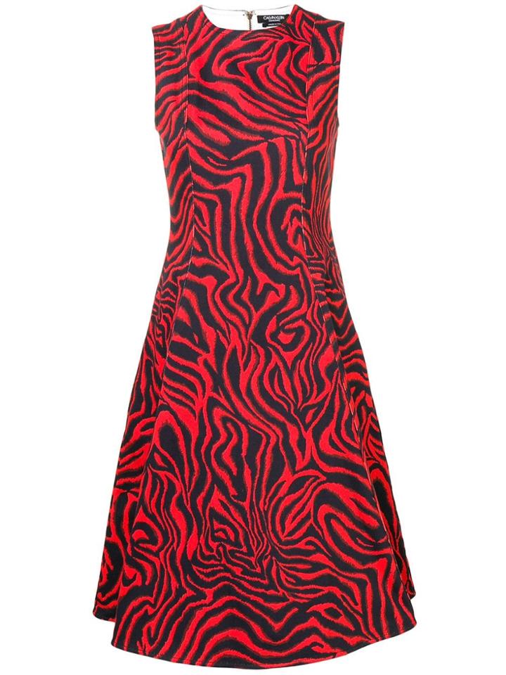 Calvin Klein 205w39nyc Printed Sleeveless Dress - Red
