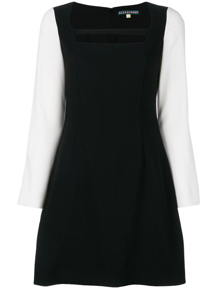 Alexa Chung Colour-block Fitted Dress - Black