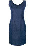John Galliano Vintage Denim Sleeveless Dress - Blue