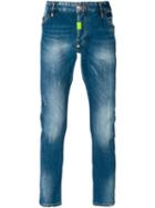 Philipp Plein Goose Super Straight Cut Jeans, Men's, Size: 32, Blue, Cotton/spandex/elastane