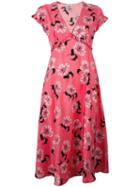 P.a.r.o.s.h. Floral Print Dress, Women's, Size: Medium, Pink/purple, Silk/spandex/elastane