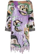 Emilio Pucci Sequined Mini Dress - Pink & Purple