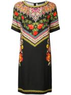 Etro Floral Embroidered Effect Dress - Black