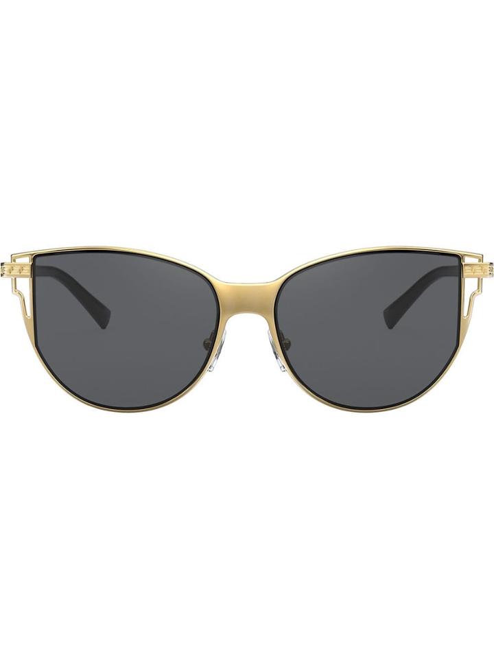 Versace Eyewear Oversized Frame Sunglasses - Gold