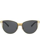 Versace Eyewear Oversized Frame Sunglasses - Gold