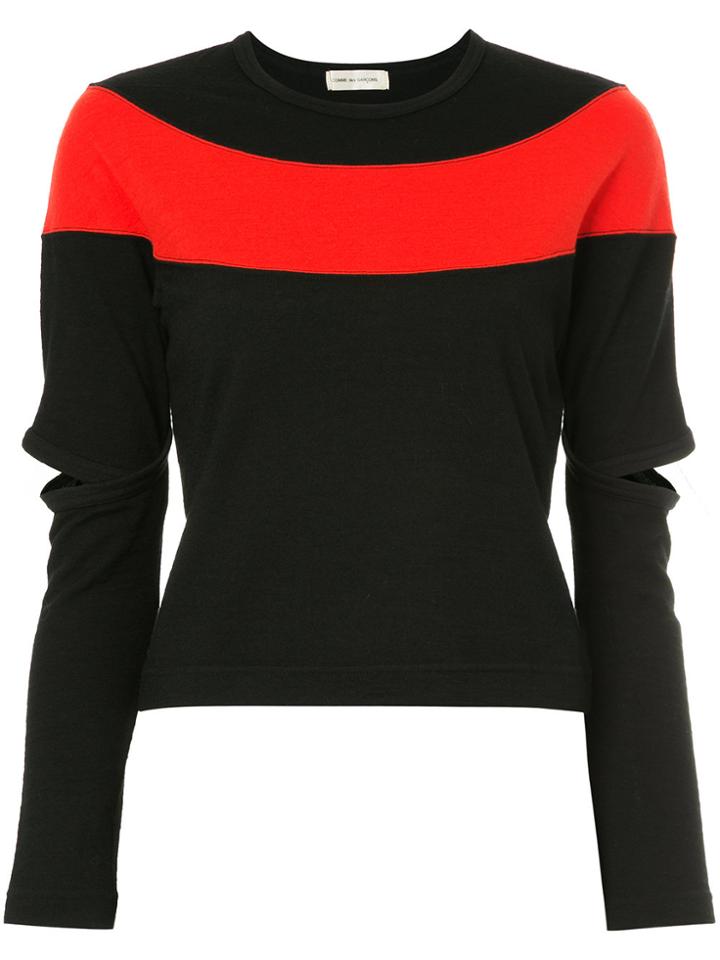 Comme Des Garçons Vintage Colour-block Sweater - Black