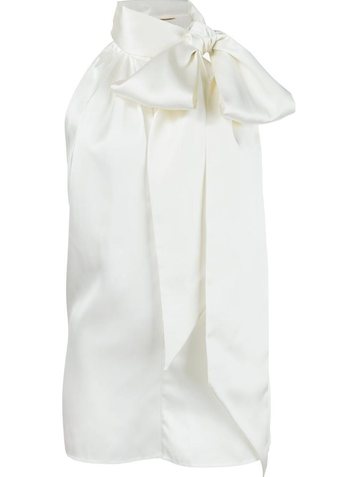 Saint Laurent Super Drop Tie Blouse