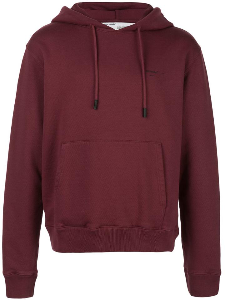 Off-white Boxy Hoodie - Red