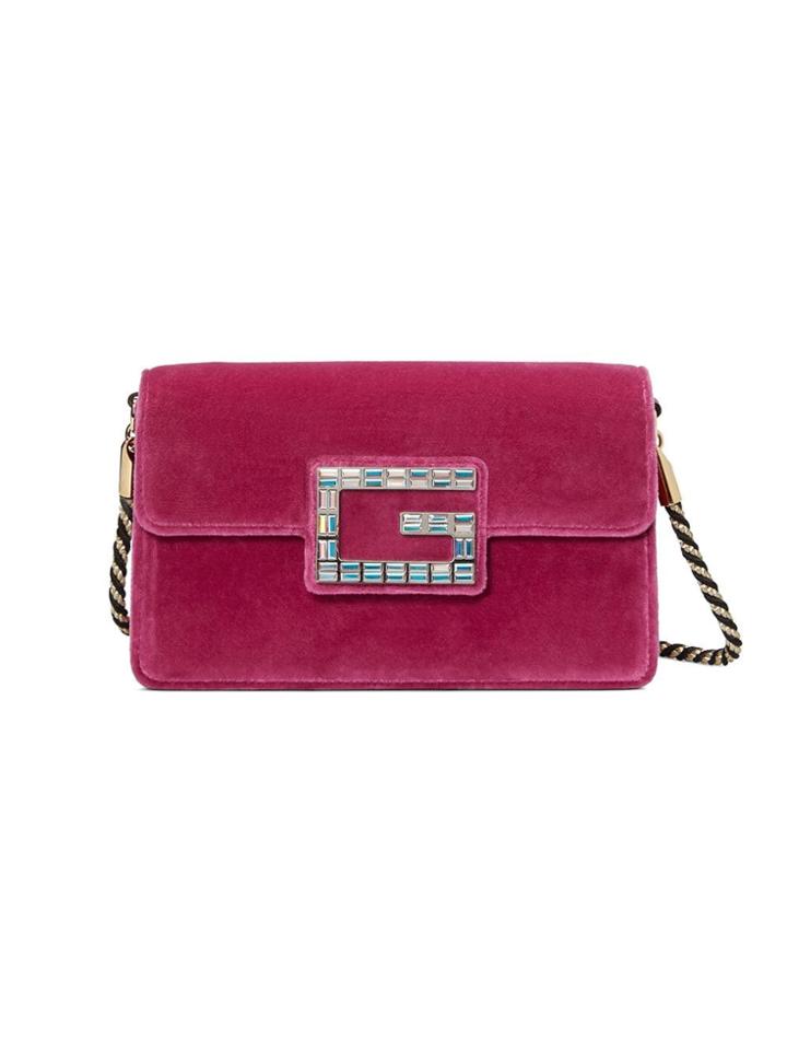 Gucci Shoulder Bag With Square G - Pink & Purple