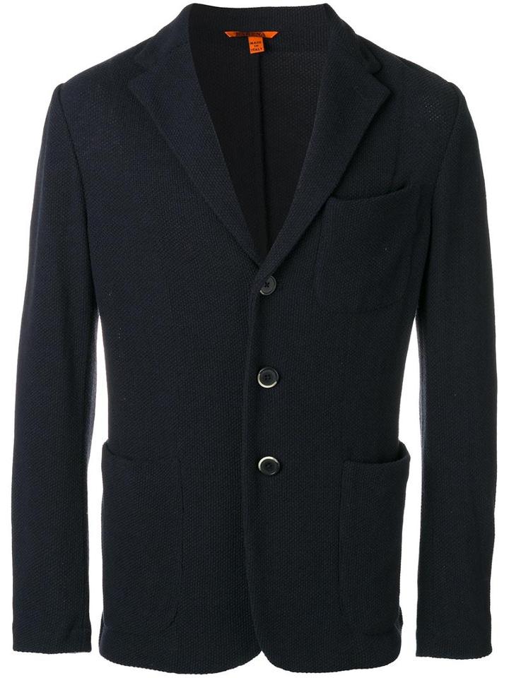 Barena Three Button Blazer, Men's, Size: 46, Blue, Cotton/acrylic/viscose