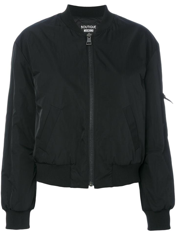 Boutique Moschino Zipped Bomber Jacket - Black