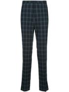 D'urban Checked Tailored Trousers - Blue