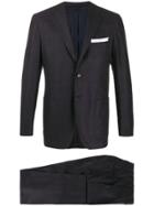 Kiton Check Print Two-piece Suit - Blue