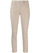 Dondup Check Print Slim-fit Trousers - Neutrals
